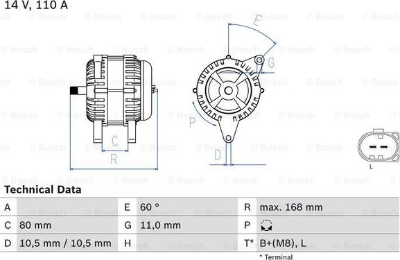 BOSCH 0 986 080 060 - Alternatore autozon.pro