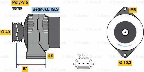 BOSCH 0 986 080 010 - Alternatore autozon.pro