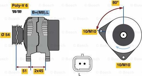 BOSCH 0 986 080 110 - Alternatore autozon.pro