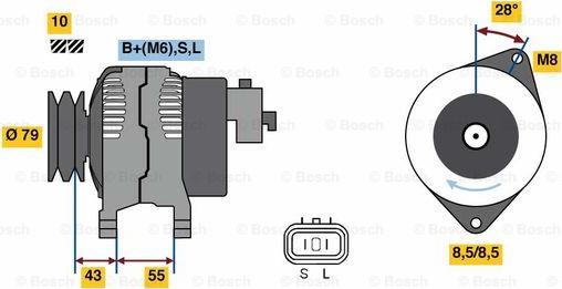 BOSCH 0 986 080 130 - Alternatore autozon.pro