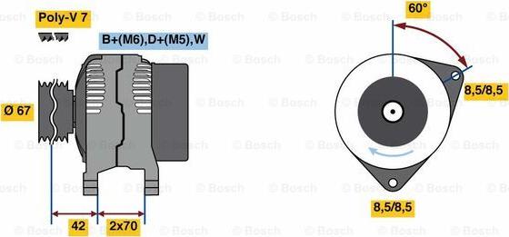 BOSCH 0 986 080 830 - Alternatore autozon.pro