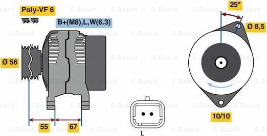 BOSCH 0 986 080 870 - Alternatore autozon.pro