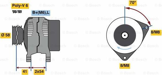 BOSCH 0 986 080 340 - Alternatore autozon.pro