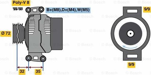 BOSCH 0 986 080 310 - Alternatore autozon.pro