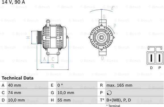 BOSCH 0 986 080 320 - Alternatore autozon.pro