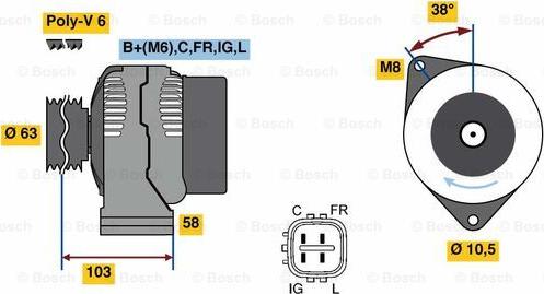 BOSCH 0 986 080 240 - Alternatore autozon.pro