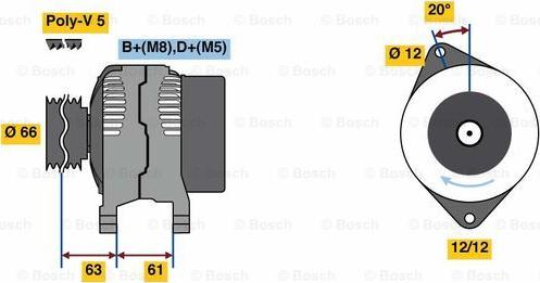 BOSCH 0 986 080 280 - Alternatore autozon.pro