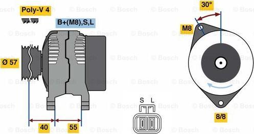 BOSCH 0 986 080 790 - Alternatore autozon.pro