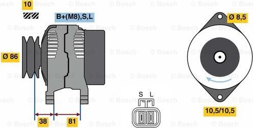 BOSCH 0 986 080 740 - Alternatore autozon.pro