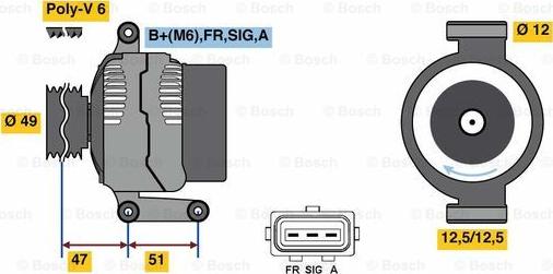 BOSCH 0 986 080 750 - Alternatore autozon.pro