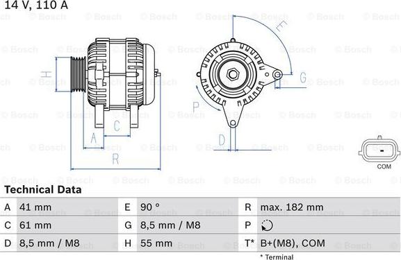 BOSCH 0 986 080 710 - Alternatore autozon.pro