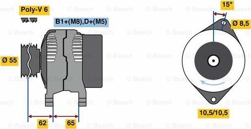 BOSCH 0 986 081 420 - Alternatore autozon.pro