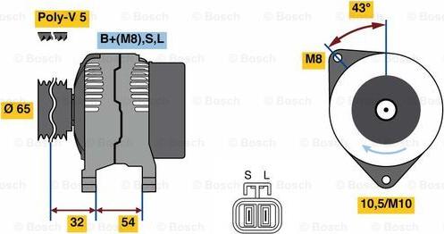 BOSCH 0 986 081 050 - Alternatore autozon.pro