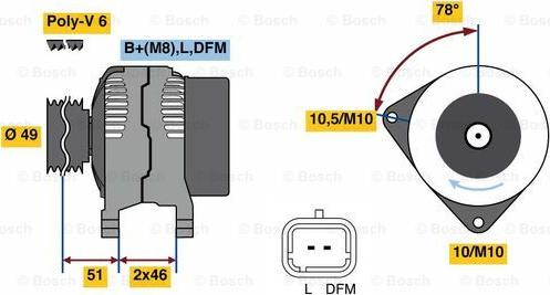 BOSCH 0 986 081 020 - Alternatore autozon.pro