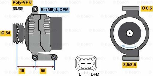 BOSCH 0 986 081 070 - Alternatore autozon.pro