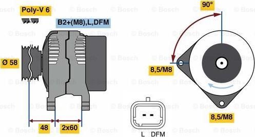 BOSCH 0 986 081 110 - Alternatore autozon.pro