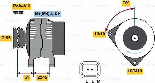 BOSCH 0 986 081 350 - Alternatore autozon.pro