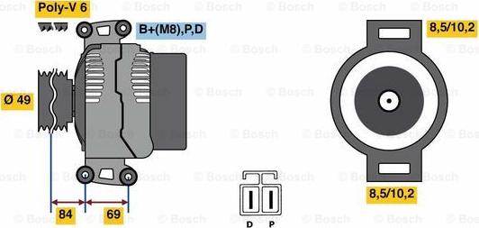 BOSCH 0 986 081 300 - Alternatore autozon.pro