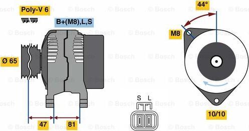 BOSCH 0 986 081 250 - Alternatore autozon.pro