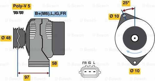 BOSCH 0 986 081 210 - Alternatore autozon.pro