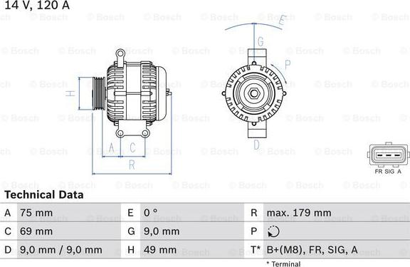 BOSCH 0 986 081 700 - Alternatore autozon.pro