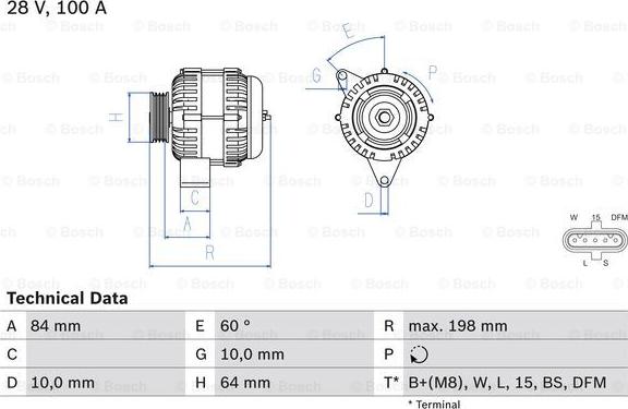 BOSCH 0 986 083 950 - Alternatore autozon.pro