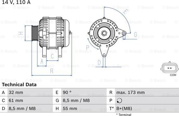 BOSCH 0 986 083 980 - Alternatore autozon.pro