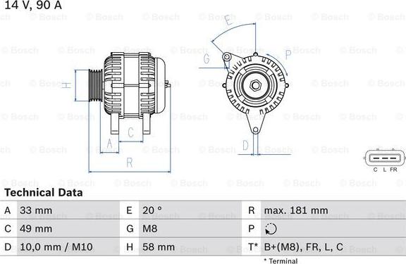 BOSCH 0 986 083 650 - Alternatore autozon.pro