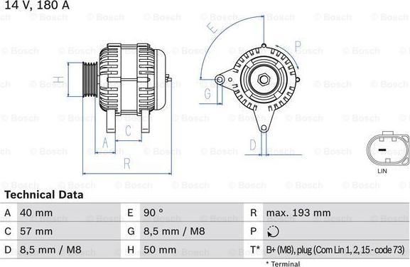 BOSCH 0 986 083 850 - Alternatore autozon.pro