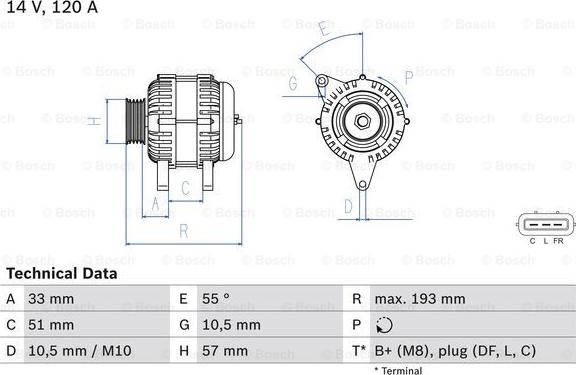 BOSCH 0 986 083 830 - Alternatore autozon.pro