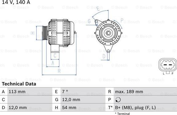 BOSCH 0 986 083 820 - Alternatore autozon.pro