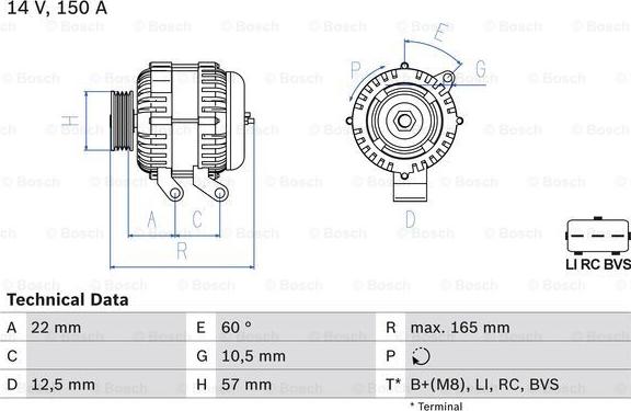 BOSCH 0 986 082 400 - Alternatore autozon.pro