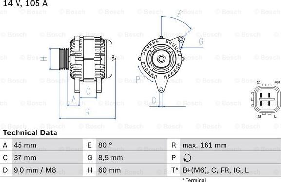 BOSCH 0 986 082 410 - Alternatore autozon.pro