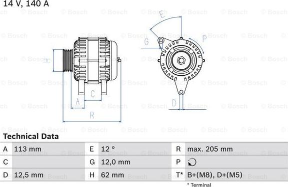 BOSCH 0 986 082 620 - Alternatore autozon.pro