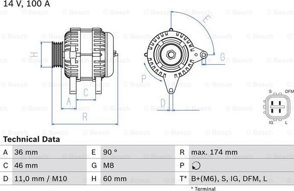 BOSCH 0 986 082 060 - Alternatore autozon.pro