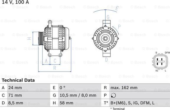 BOSCH 0 986 082 080 - Alternatore autozon.pro