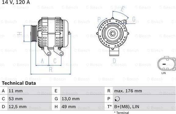 BOSCH 0 986 082 220 - Alternatore autozon.pro