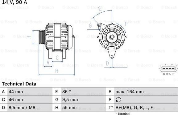 BOSCH 0 986 082 750 - Alternatore autozon.pro