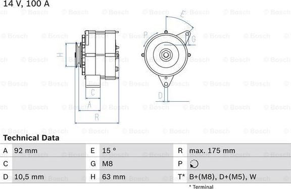 BOSCH 0 986 039 450 - Alternatore autozon.pro