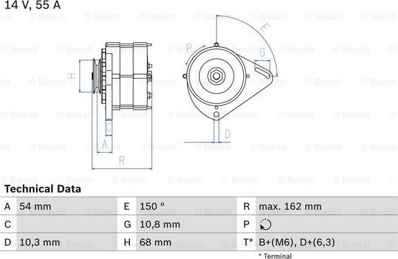 BOSCH 0 986 039 501 - Alternatore autozon.pro