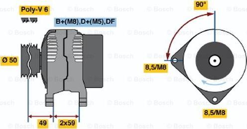 BOSCH 0 986 039 520 - Alternatore autozon.pro