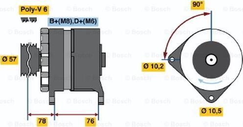 BOSCH 0 986 039 630 - Alternatore autozon.pro