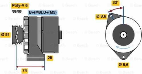 BOSCH 0 986 039 620 - Alternatore autozon.pro