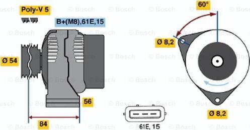 BOSCH 0 986 039 831 - Alternatore autozon.pro