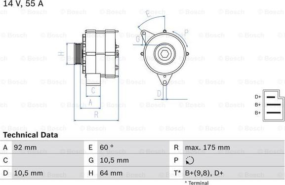 BOSCH 0 986 034 050 - Alternatore autozon.pro