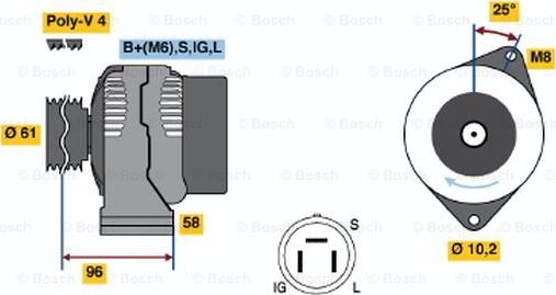 BOSCH 0 986 035 901 - Alternatore autozon.pro