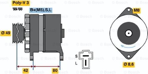 BOSCH 0 986 035 411 - Alternatore autozon.pro