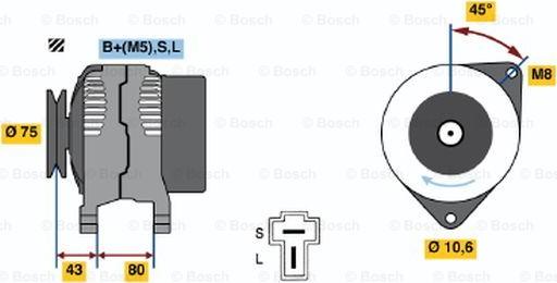 BOSCH 0 986 035 301 - Alternatore autozon.pro