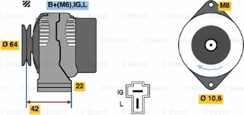 BOSCH 0 986 036 641 - Alternatore autozon.pro