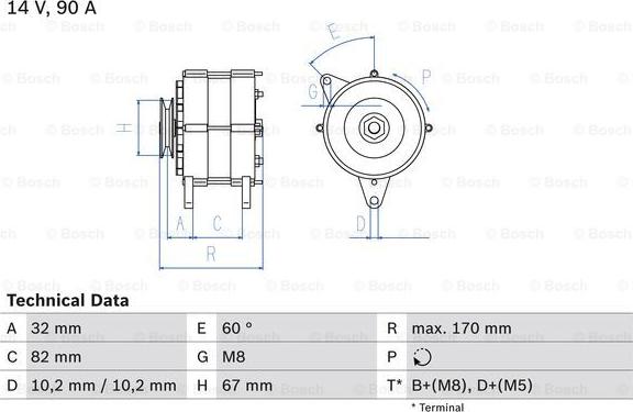 BOSCH 0 986 036 660 - Alternatore autozon.pro